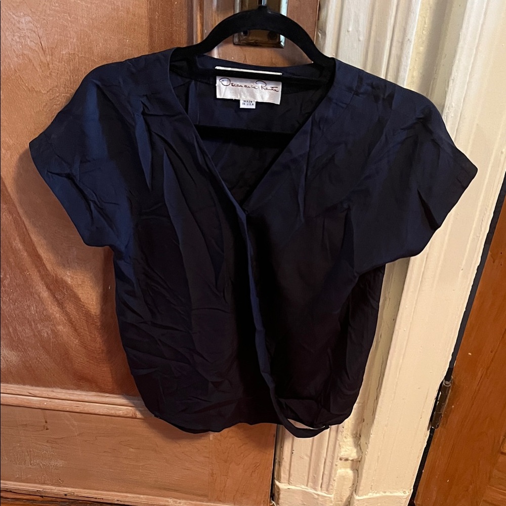 Oscar de la Renta Midnight Blue Button Down Shirt